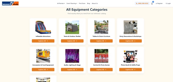 Medical Equipment Rental Website
